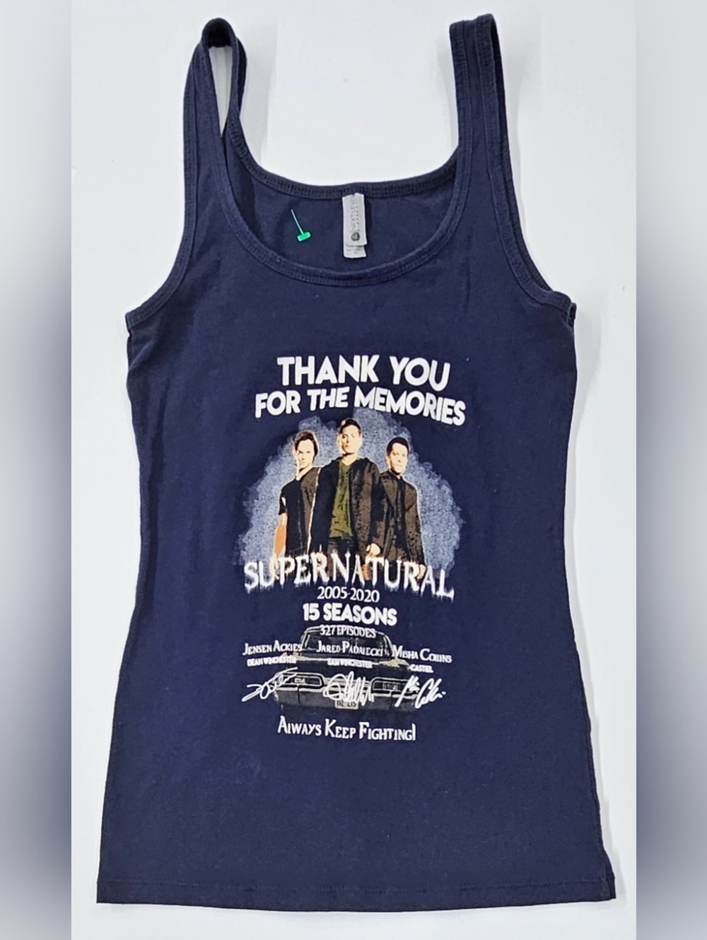 Supernatural 15 Years Commemorative Signature Tank Top - Next Level - Small